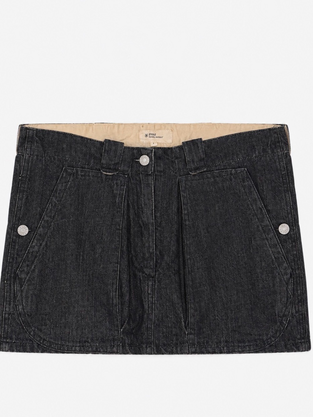 Isabel Marant Étoile Dark Wash Utility Pocket Denim Mini Skirt